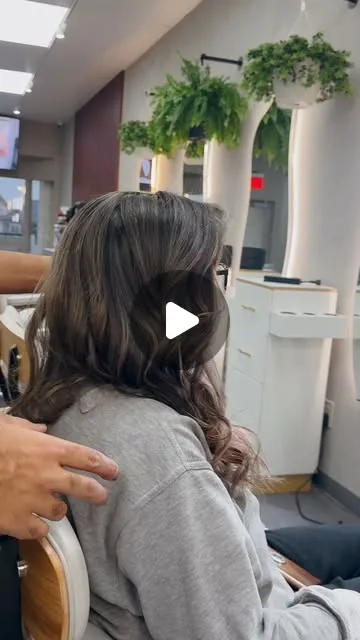 Finished dark layered hairstyle in the Bliss & Blade Instagram Reel