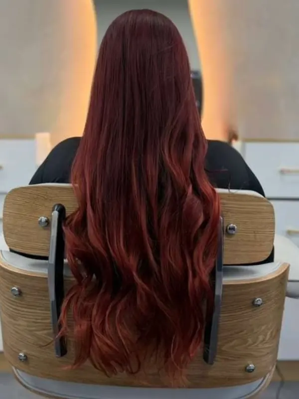 A salon hair transformation